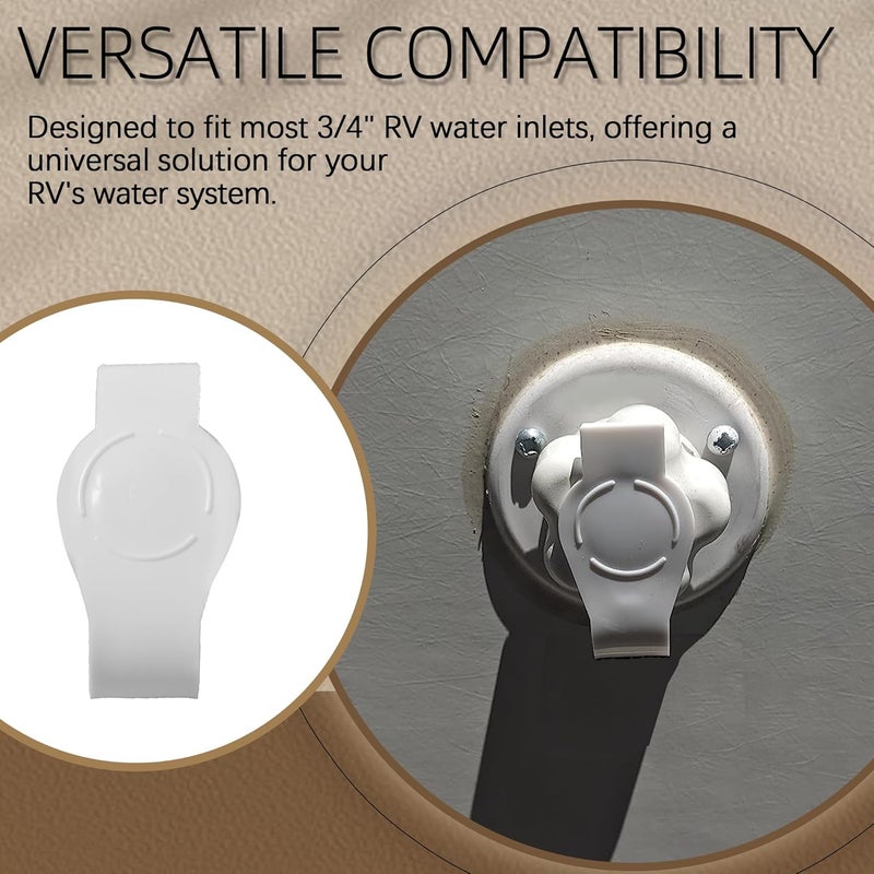 Aussio (3-Pack, White 3/4" Water Inlet Plug with Strap A0170SVP, RV Waters Inlets Replacement, Camper Waters Connection Inlet Plug with Strap, RV City Water Fill Inlets Replacement - Image 4